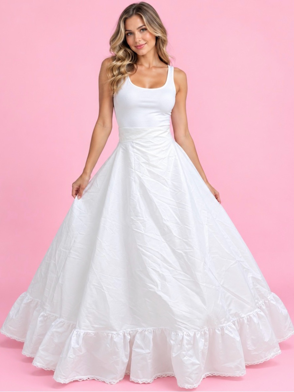 David’s Bridal White Wedding Petticoat – Size 10